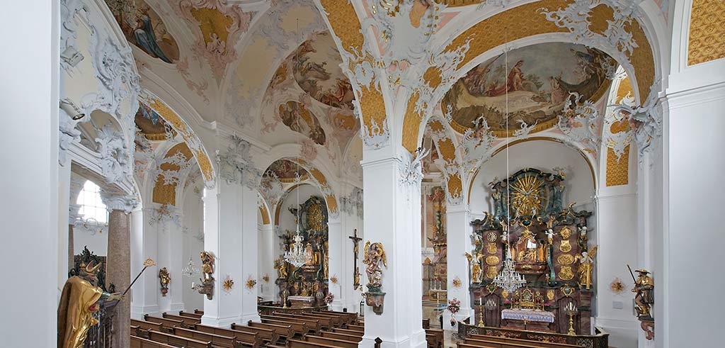 Kirchenraum von Herrgottsruh in Friedberg