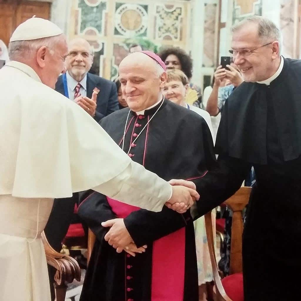 Pater Goldkuhle wird von Papst Franziskus empfangen