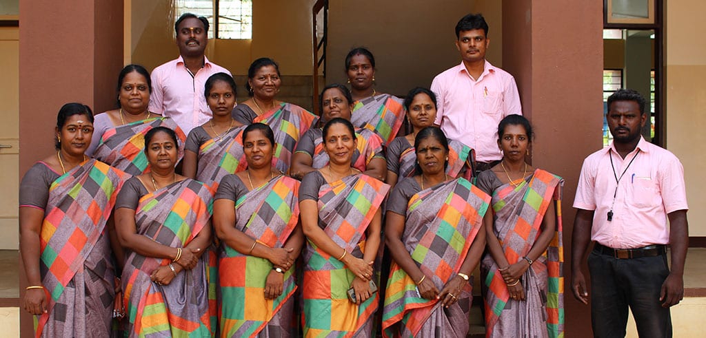 Lehrerinnen und Lehrer des Gymnasiums in Madurai