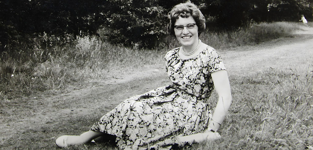 Die junge Doris Ruth Burkard, bevor sie bei den Pallottinerinnen eintrat und dort Schwester Clementia wurde