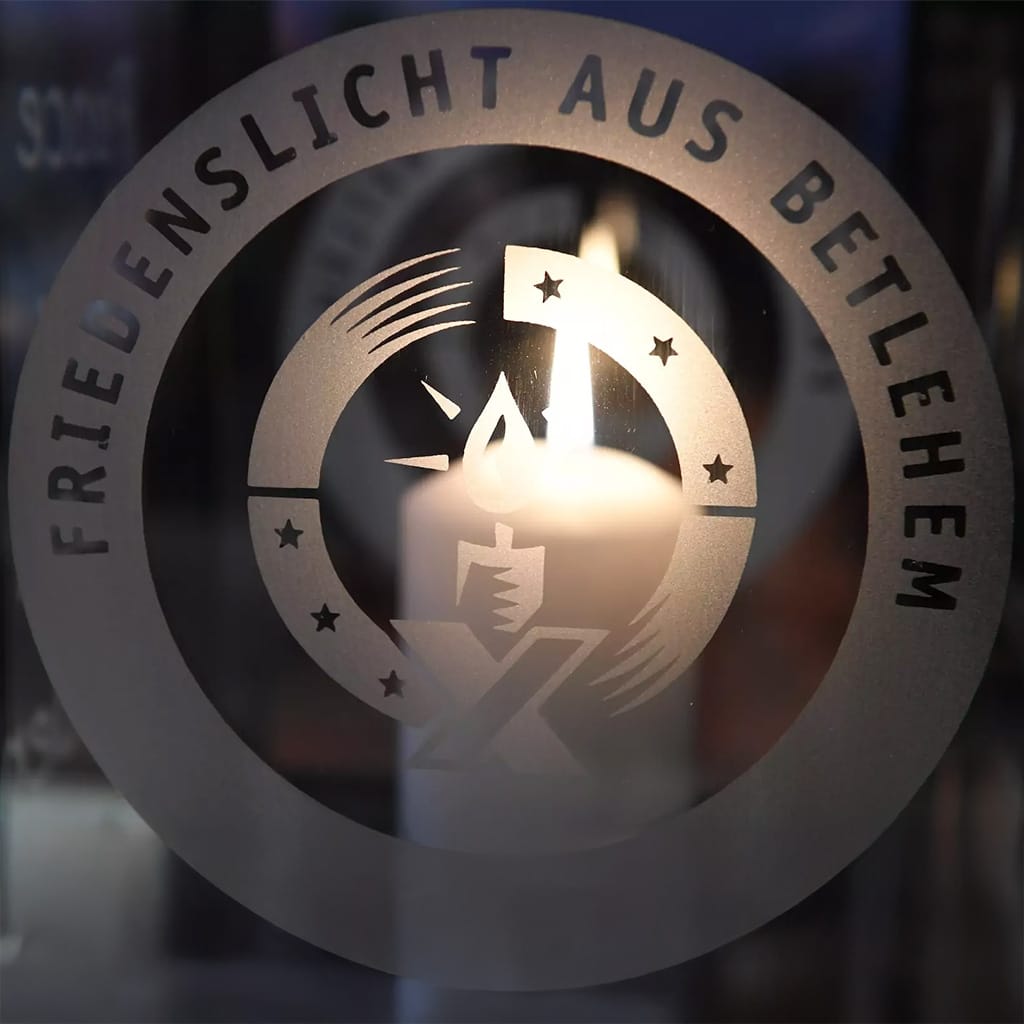 Friedenslicht aus Betlehem 2025 – Foto: Christian Schnaubelt Rdp Nrw „Ein Funke Mut“ 2025