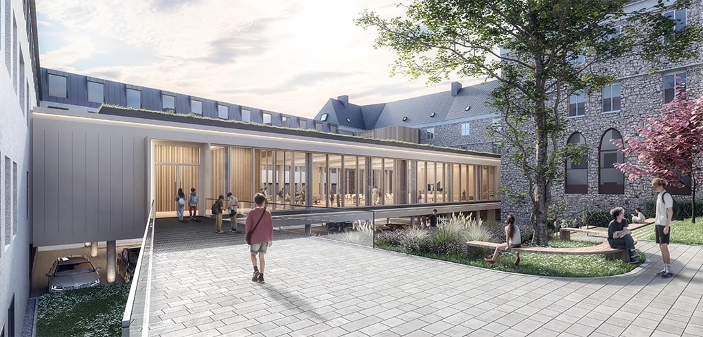 Idee für eine „Neue Mitte“ des Gymnasiums St. Paulusheim in Bruchsal