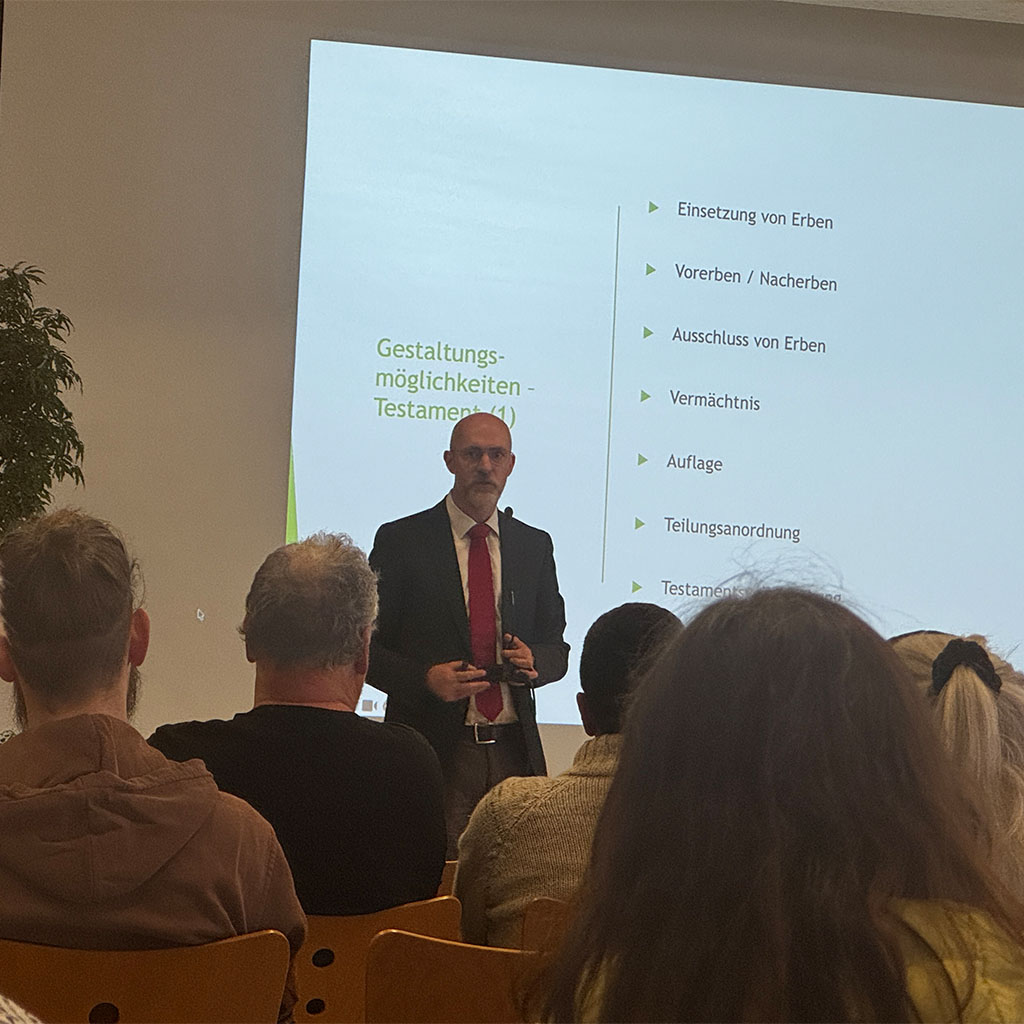 Info-Abend der Pallottiner in Limburg zum Thema „Erben & Vererben“ mit Rechtsanwalt Dr. Björn Meuer