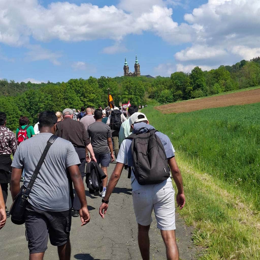 Wallfahrt der Ausbildungskommunität der Pallottiner 2026 von Untermerzbach nach Vierzehnheiligen