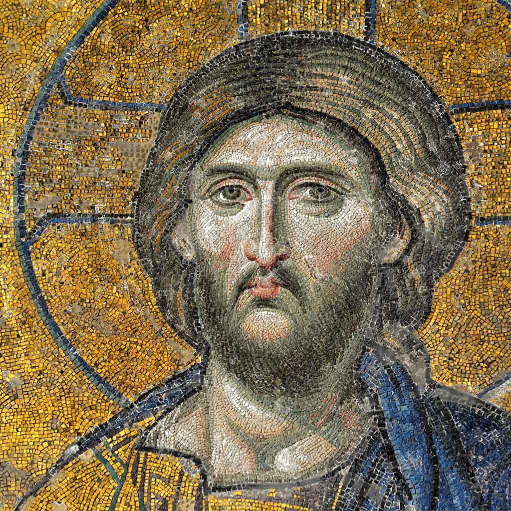 Christus Mosaik in der Hagia Sophia in Istanbul