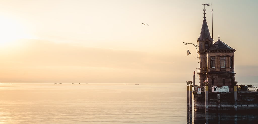Hafeneinfahrt in Konstanz am Bodensee