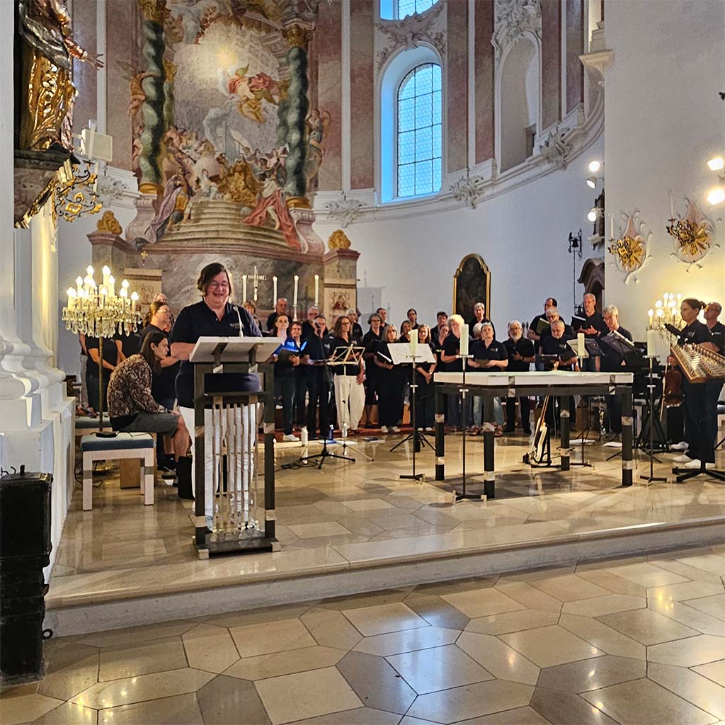 Sommerabendlob in der Wallfahrtskirche: Jakobsingers Friedberg singen erstmals in Herrgottsruh Sommerabendlob in der Wallfahrtskirche: Jakobsingers Friedberg singen erstmals in Herrgottsruh.