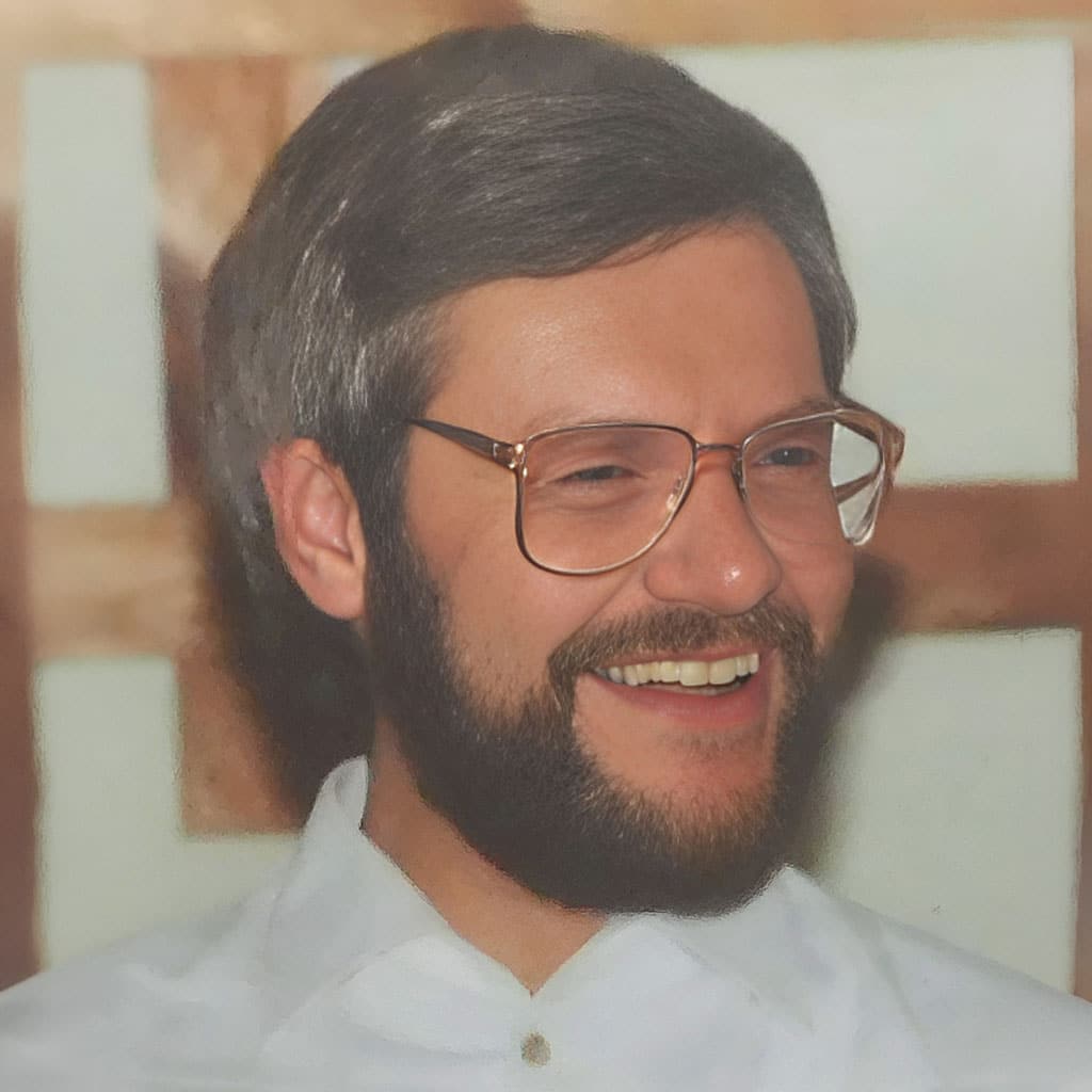 Bruder Karl Knott SAC 1989 Reprofoto von Pater Karl Knott, als er noch als Bruder Karl Knott in Rheinbach tätig war.